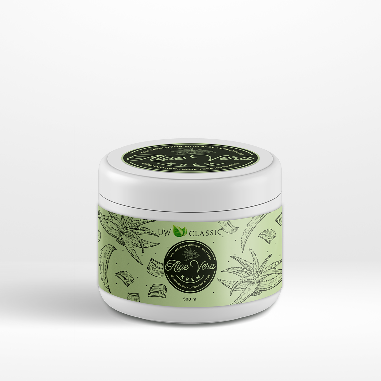 aloe vera zöld krém hüvelybe UW Classic Aloe Vera krém 500 ml – KrémMester