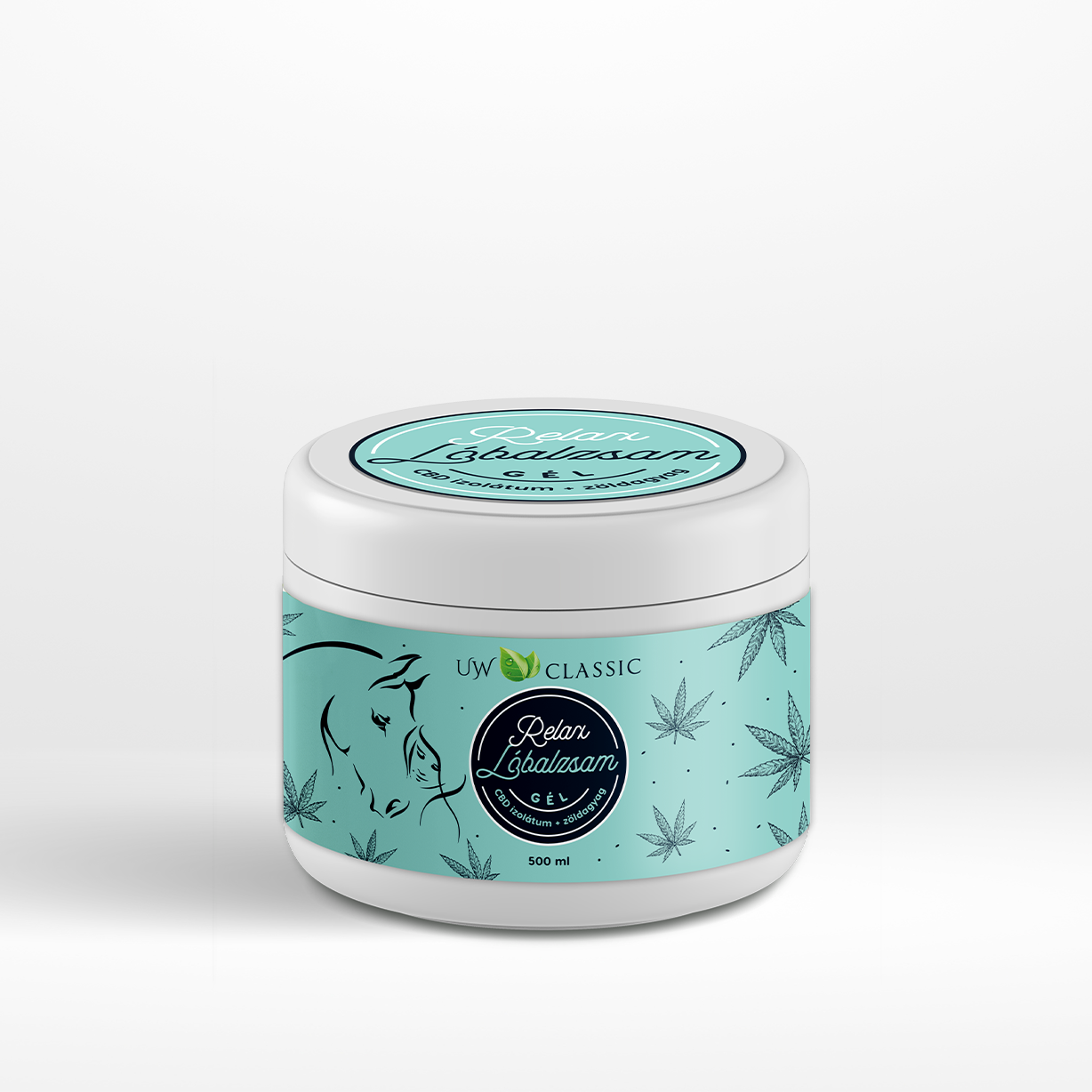 UW Classic Lóbalzsam Relax gél - CBD izolátummal + zöldagyaggal 500 ml