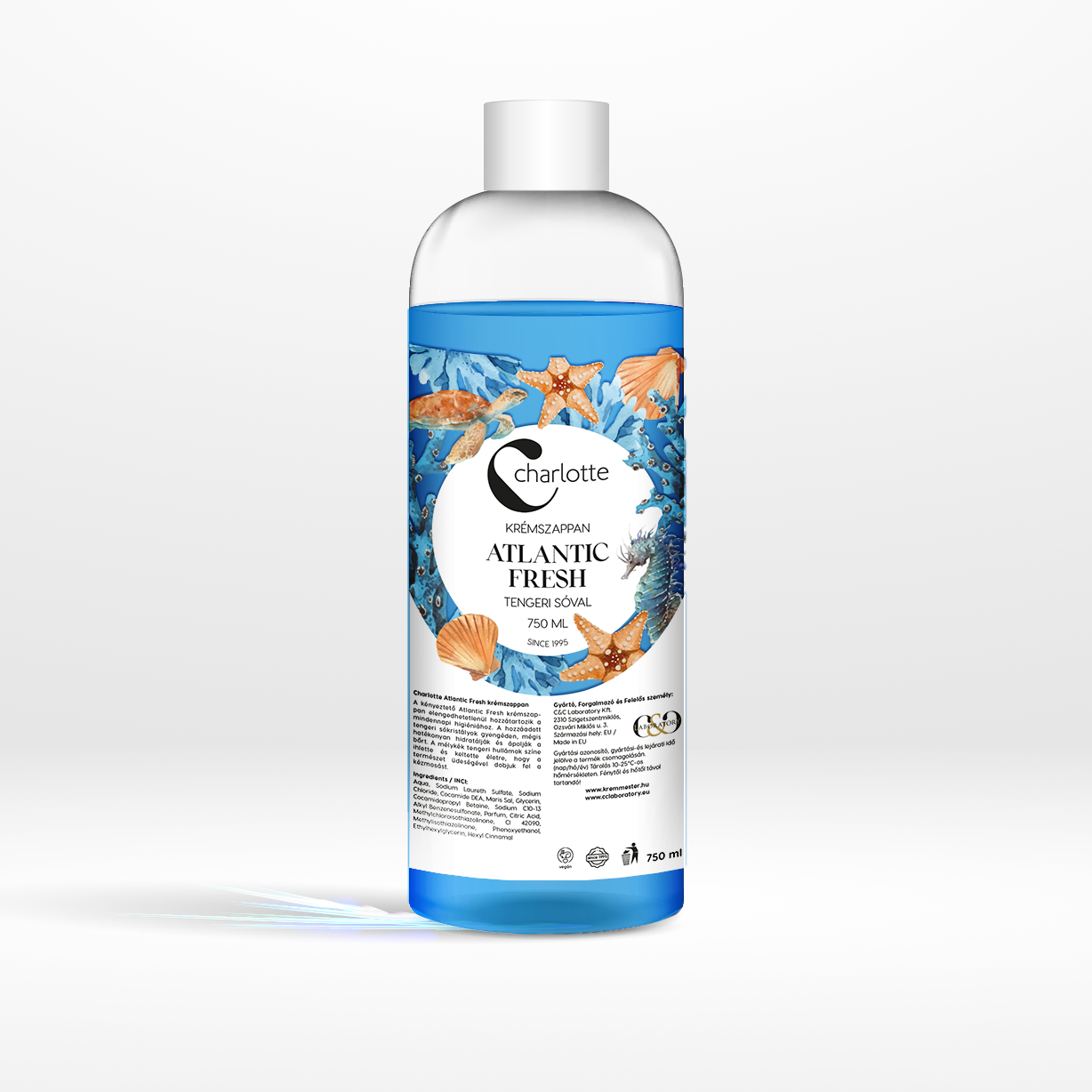 Charlotte Atlantic Fresh krémszappan utántöltő 750 ml