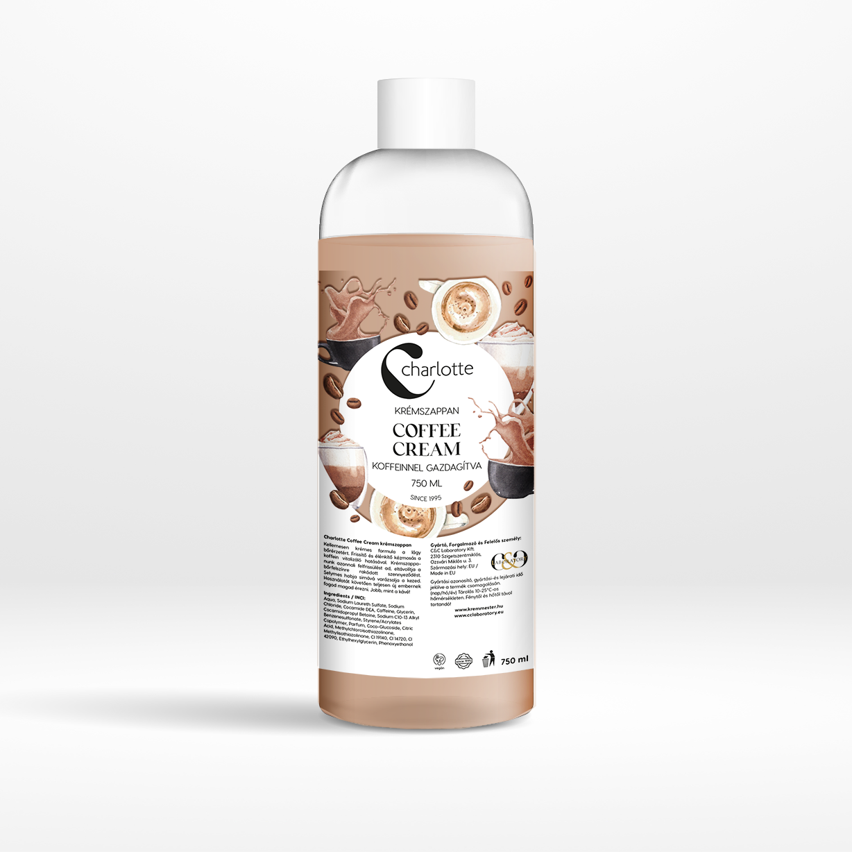 Charlotte Coffee Cream krémszappan utántöltő 750 ml