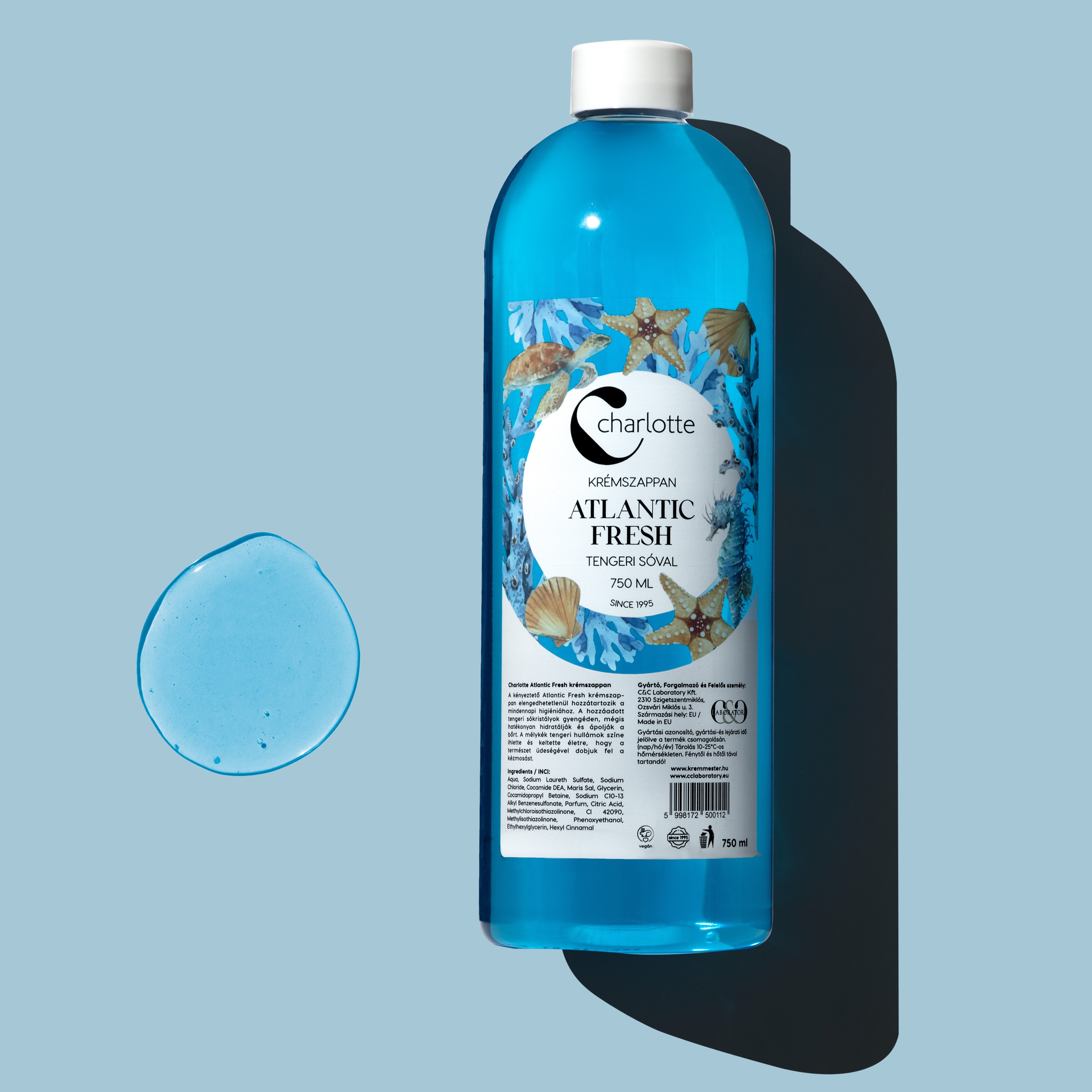 Charlotte Atlantic Fresh krémszappan utántöltő 750 ml