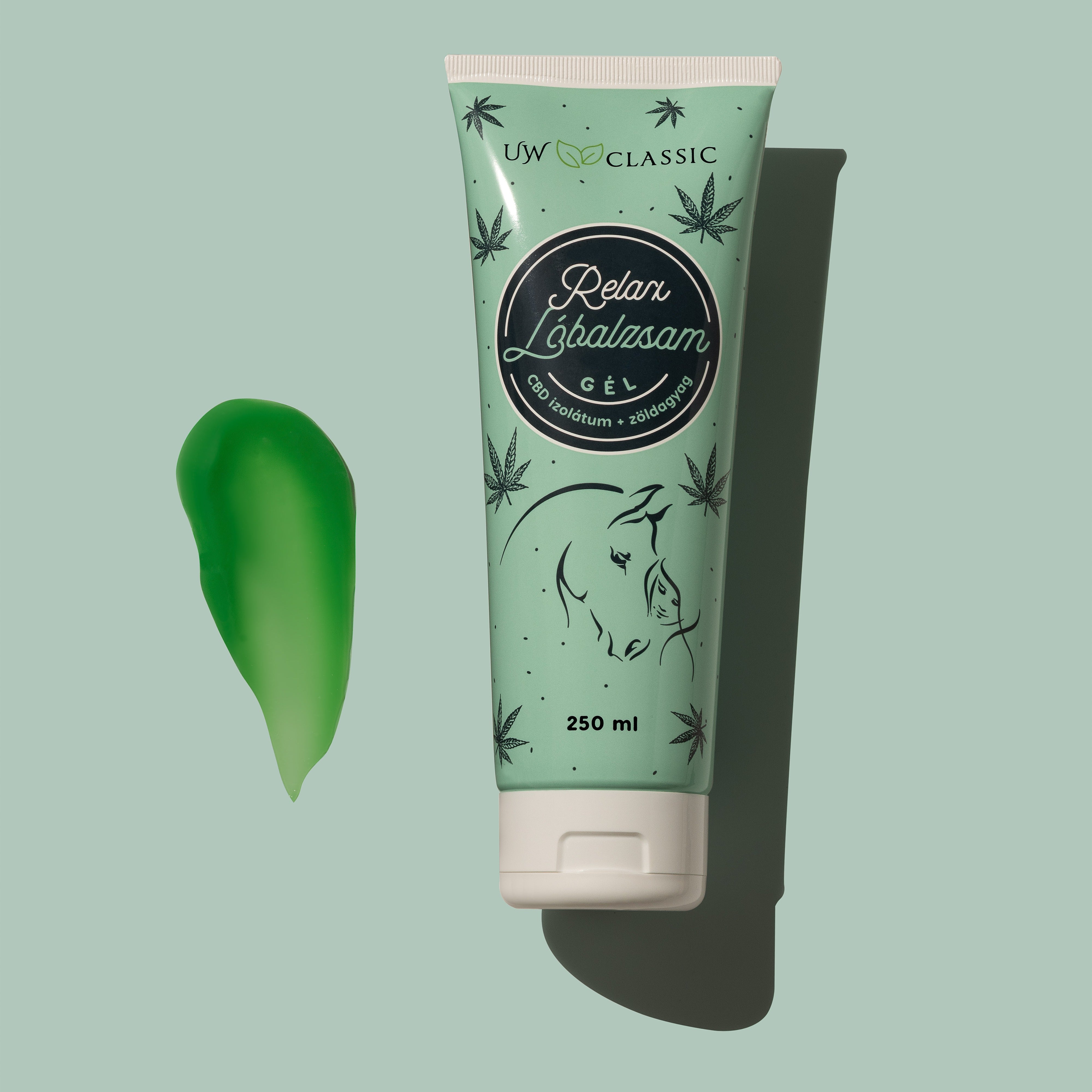 UW Classic Lóbalzsam CBD-vel és zöldagyaggal 250 ml