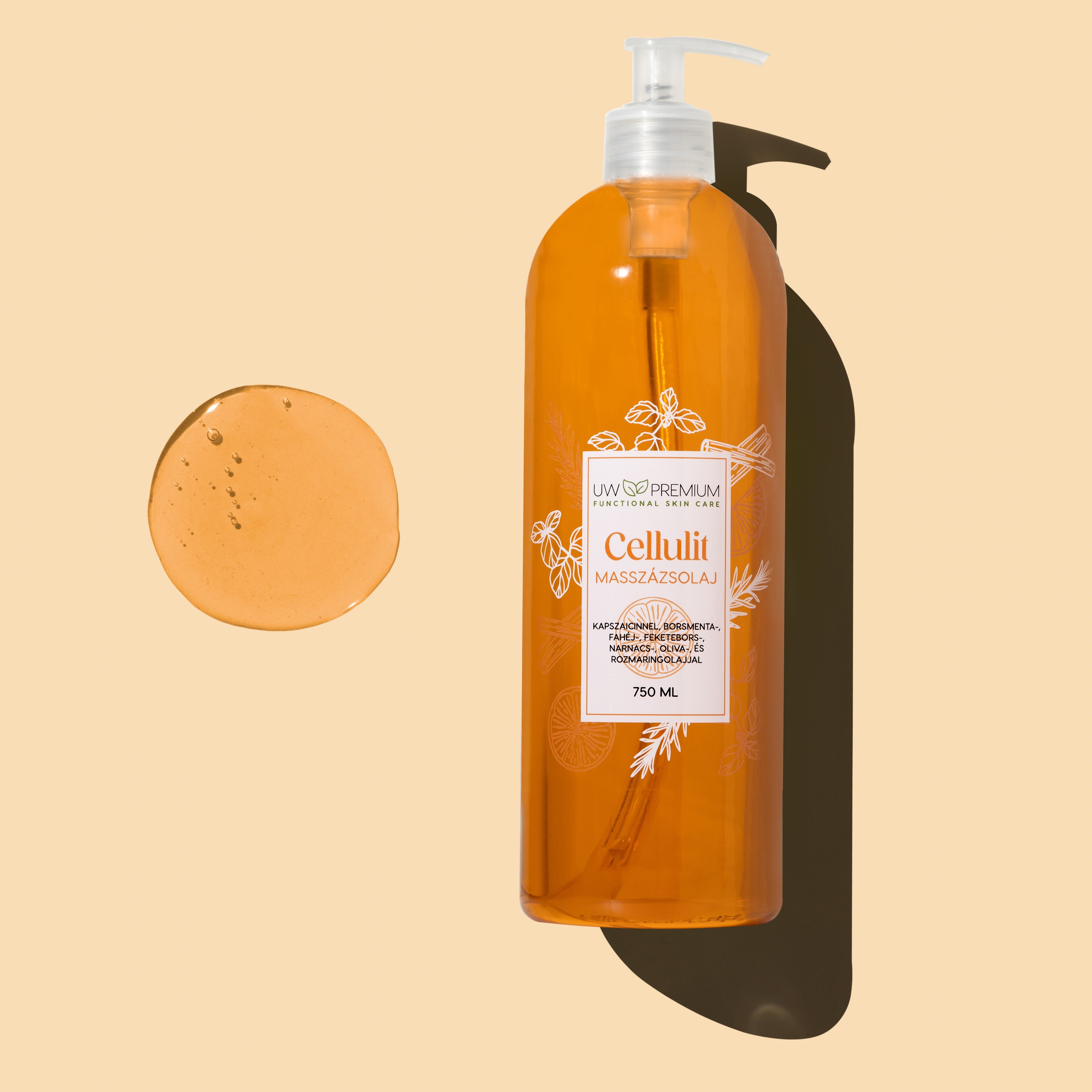 UW Premium Cellulit Masszázsolaj 750 ml
