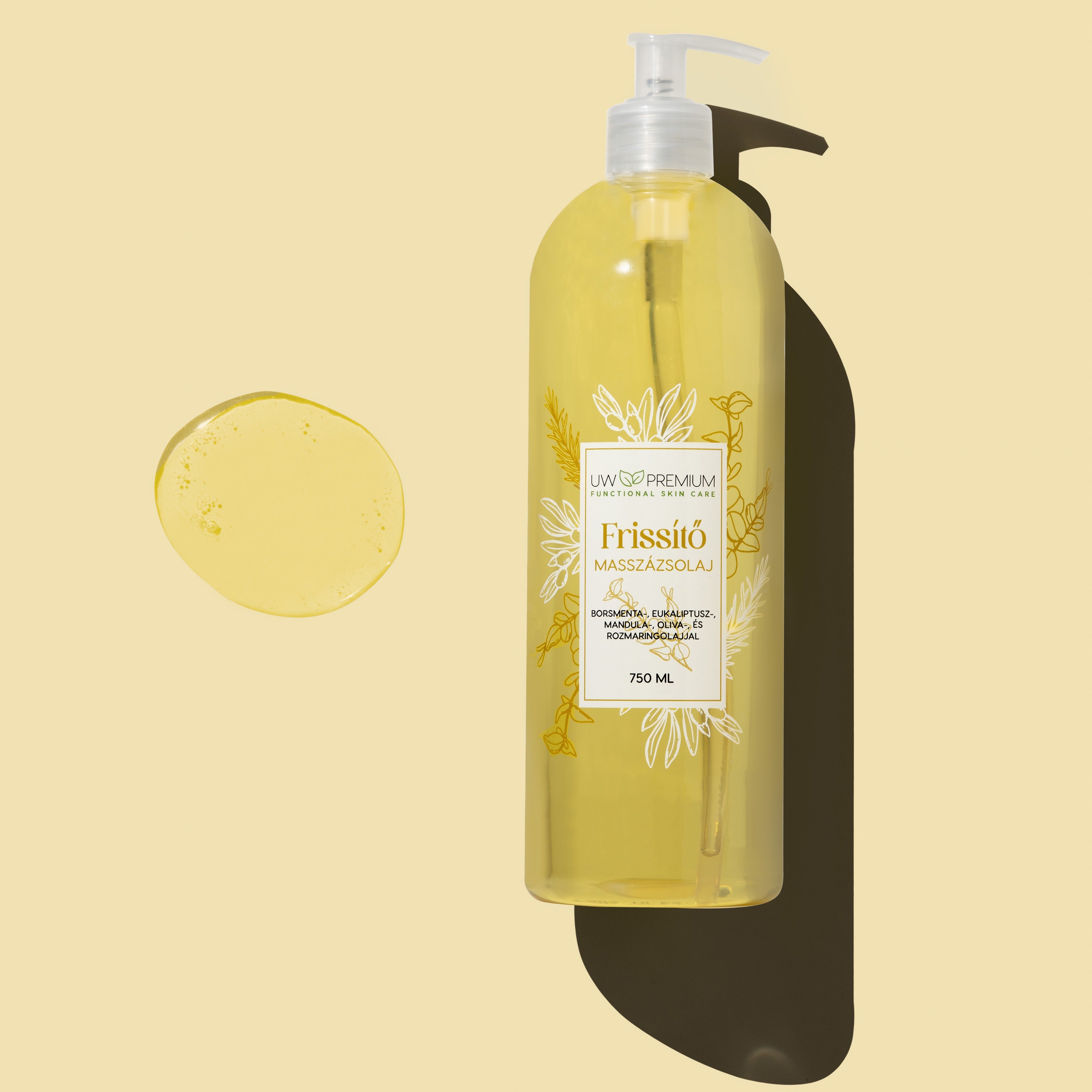 UW Premium Frissítő Masszázsolaj 750 ml