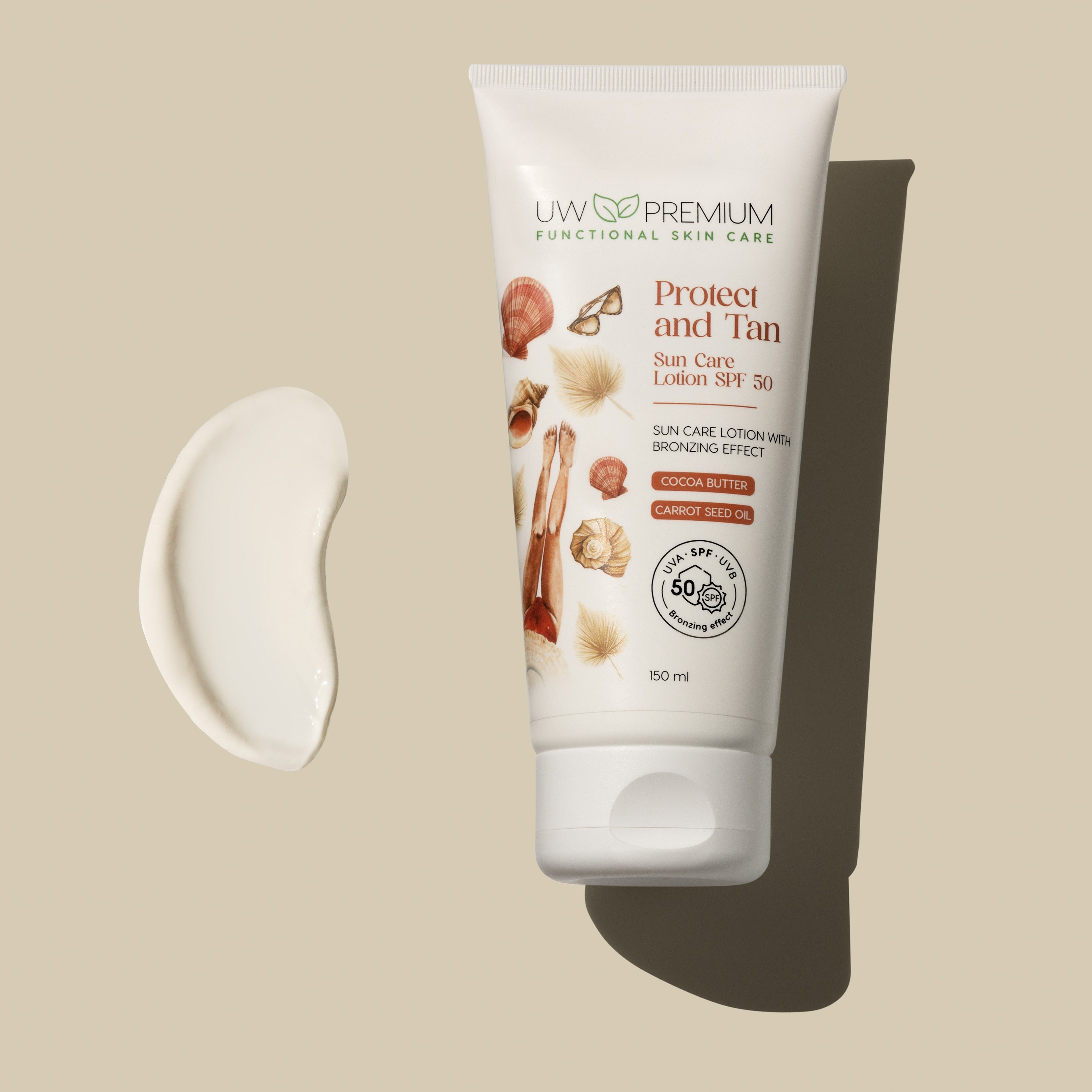 UW Premium Protect and Tan 50 SPF 150 ml