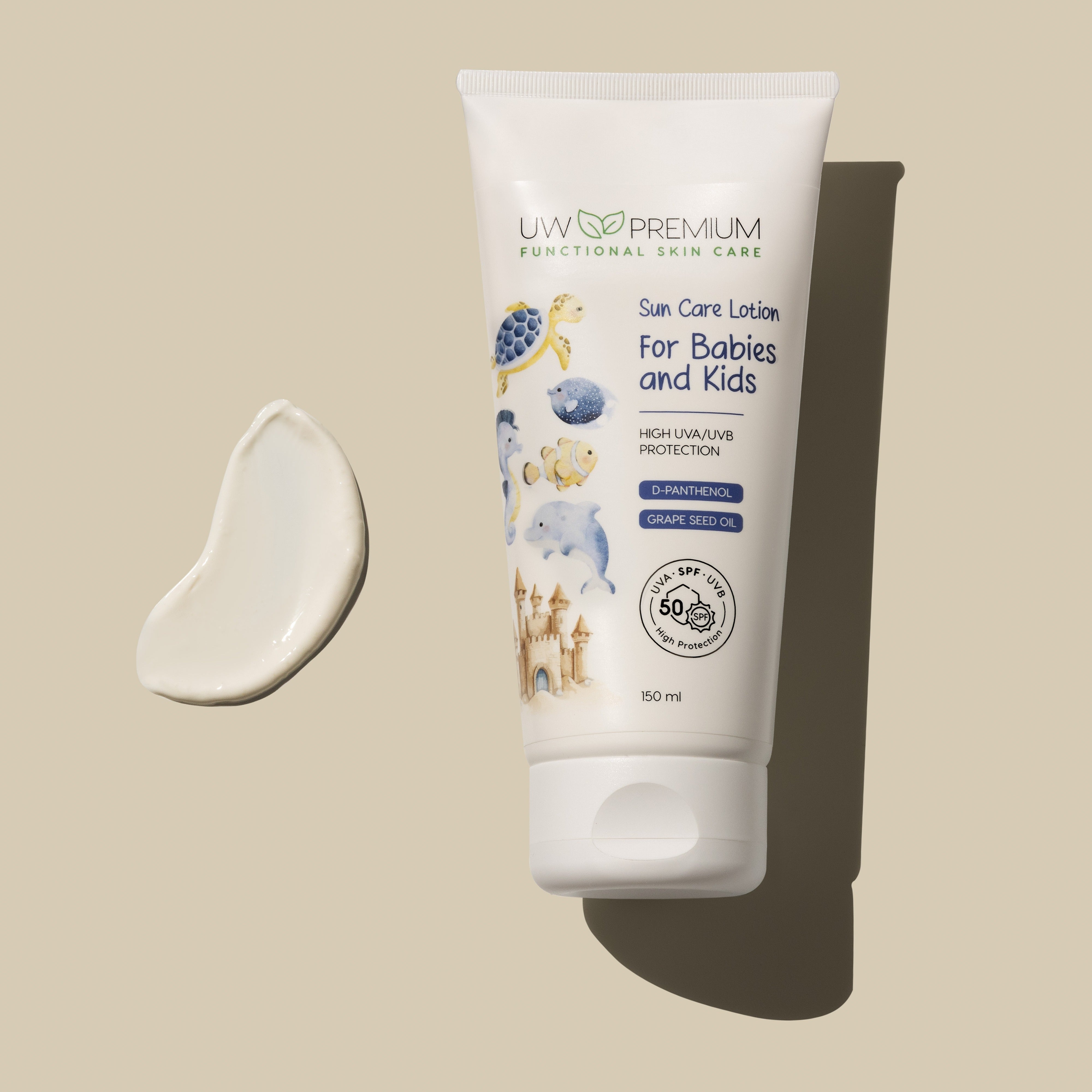 UW Premium Sun Care Lotion For Babies and Kids 50 SPF 150 ml