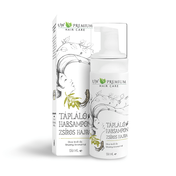 UW Premium Hair Care Tápláló Habsampon Zsíros hajra 150 ml