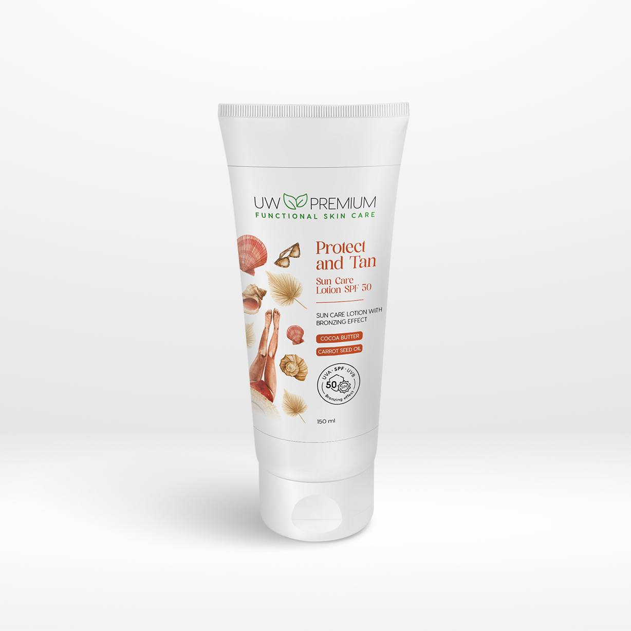 UW Premium Protect and Tan 50 SPF 150 ml